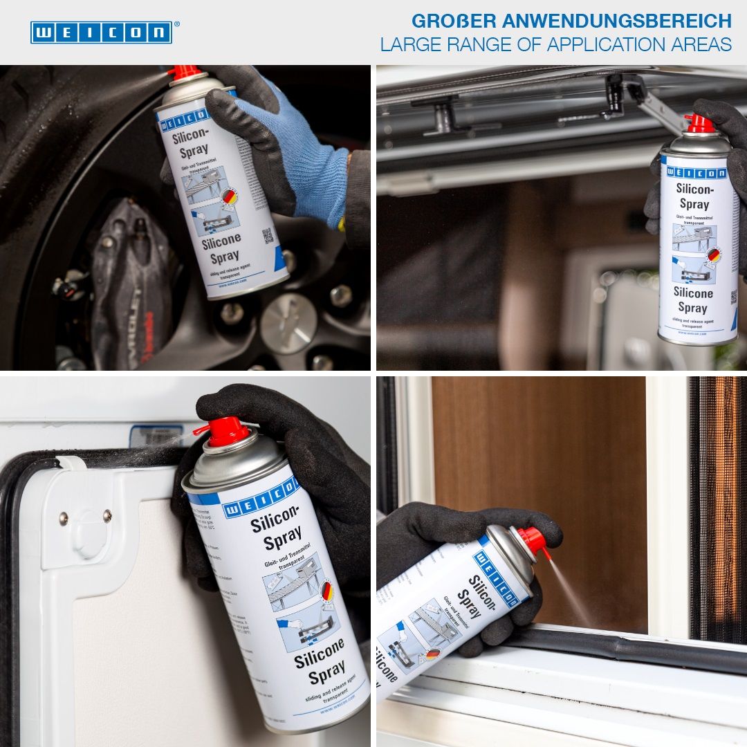WEICON Silicon-Spray 400 ml transparent für Kunststoff, Gummi & Metall