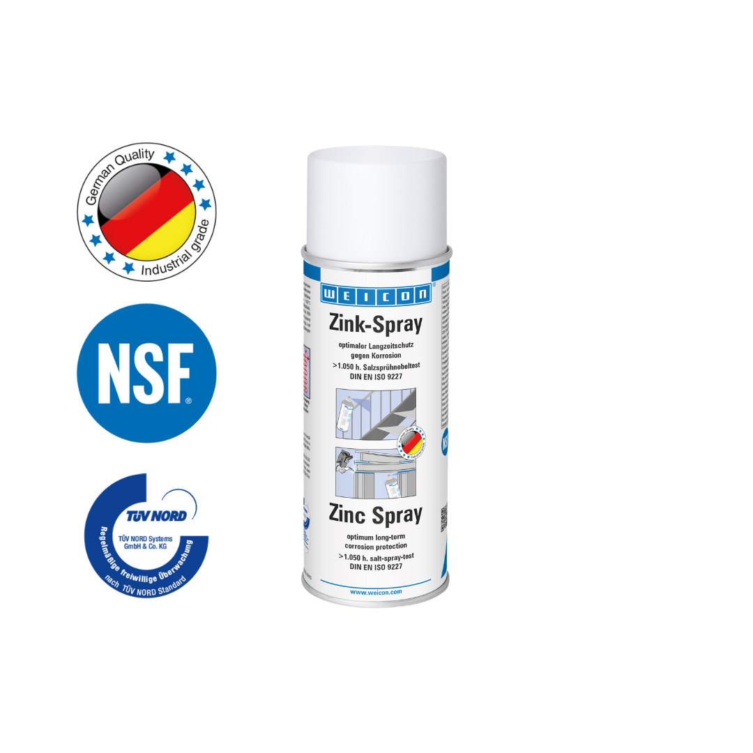 WEICON Zink-Spray 400 ml Rostschutzspray mit mikro Zink- und Aluminiumpigmenten