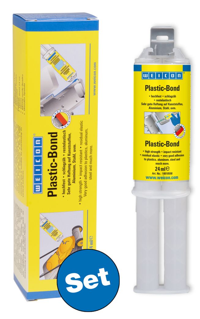 WEICON Plastic-Bond, Zwillingsspritze, 24 ml