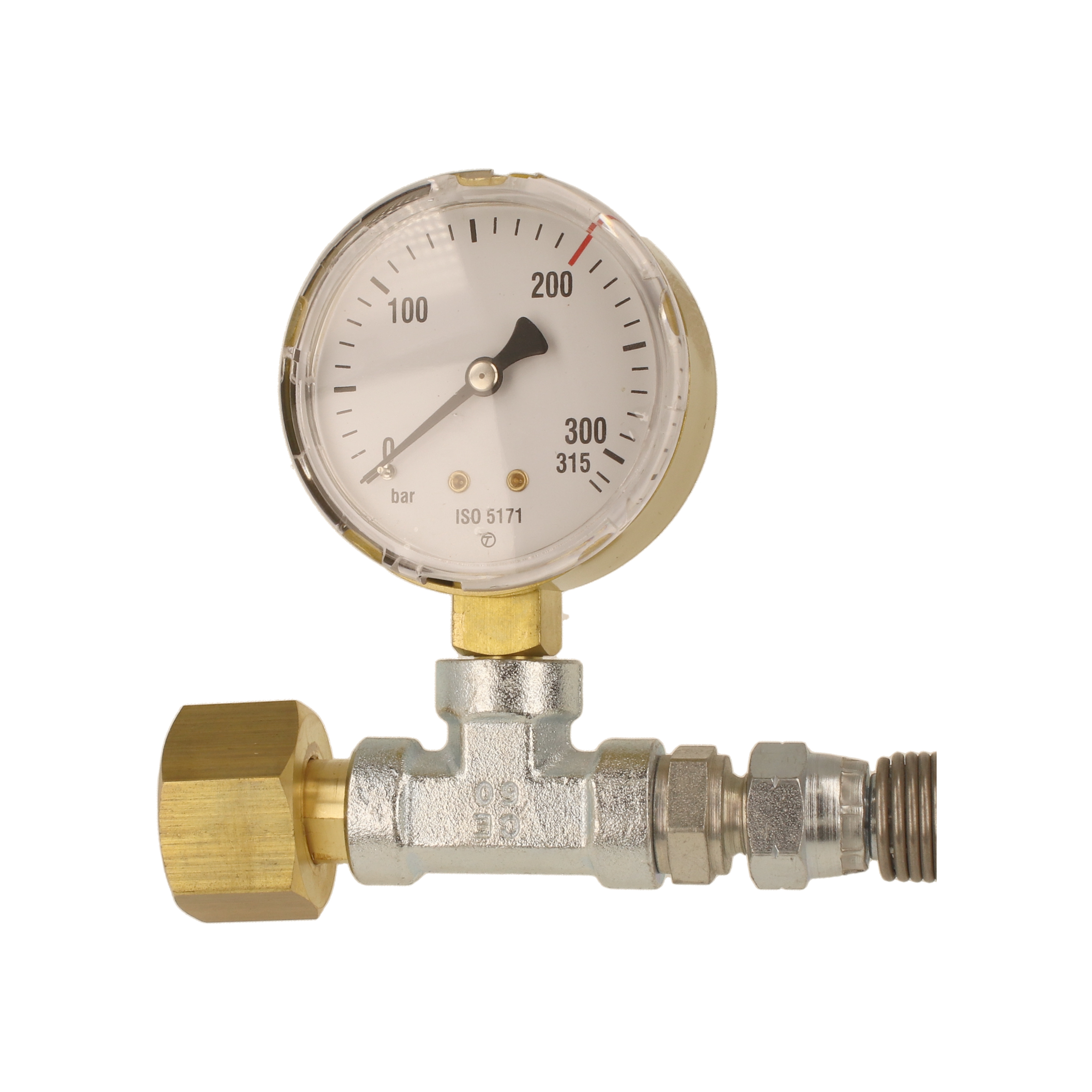 Umfüllschlauch mit Manometer für Argon/CO2