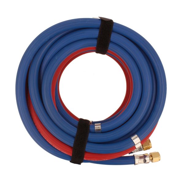 Montierter Autogenschlauch ISO3821/EN 1256 "Sauerstoff / Acetylen" 15m