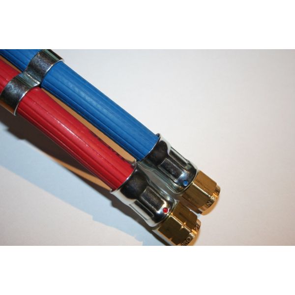 Montierter Autogenschlauch ISO3821/EN 1256 "Sauerstoff / Acetylen" 40m