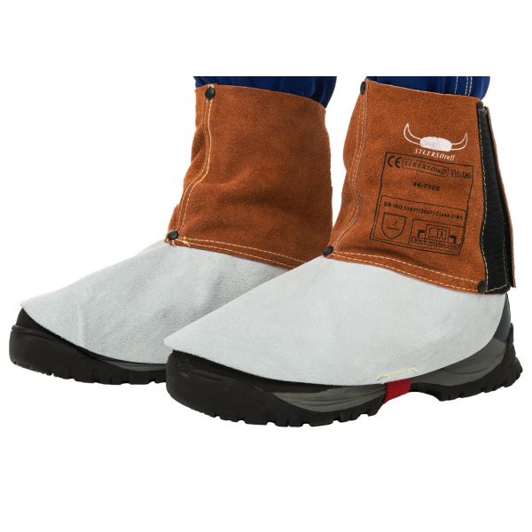 Weldas Schweißergamaschen kurz Lava Brown 44-7106 hitzebeständig 5-fach KEVLAR